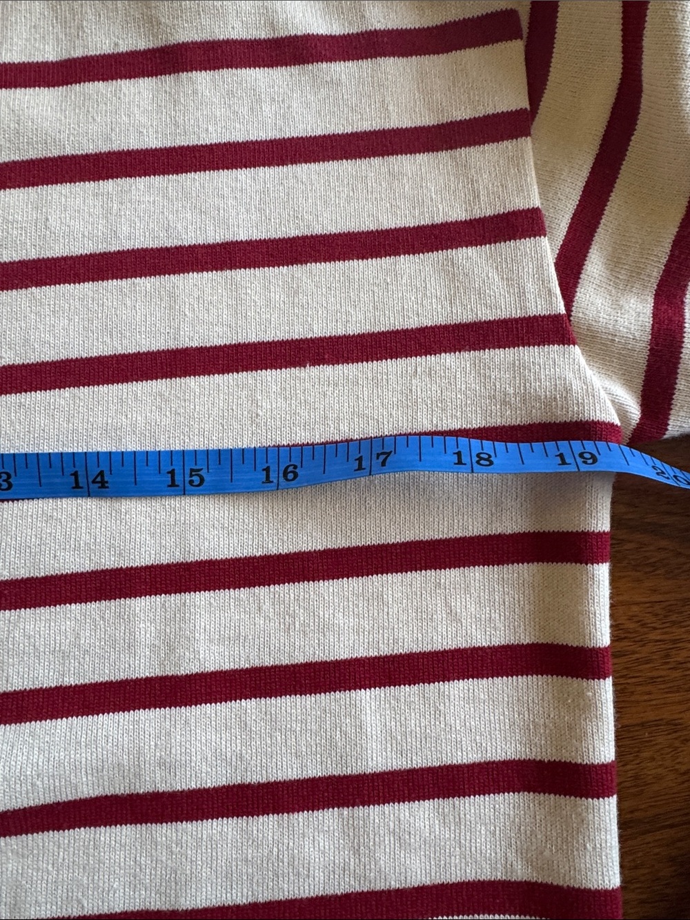 Sezane Gatsby Cream and Burgundy Striped Button-Front Top - Picture 7 of 10